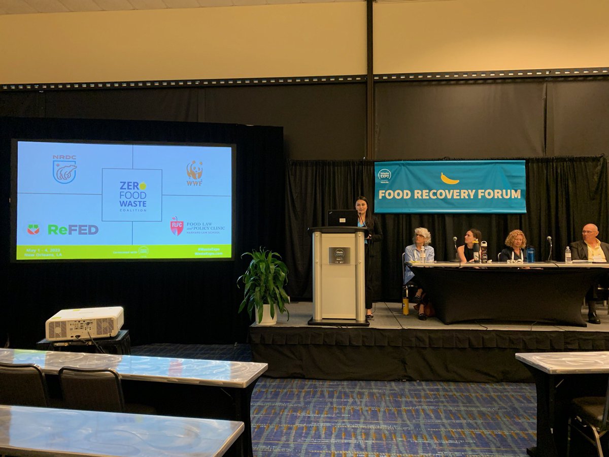 So proud to see #ToriOto of @HarvardFLPC presenting on our forthcoming #ZFWC state food waste policy toolkit at #WasteExpo