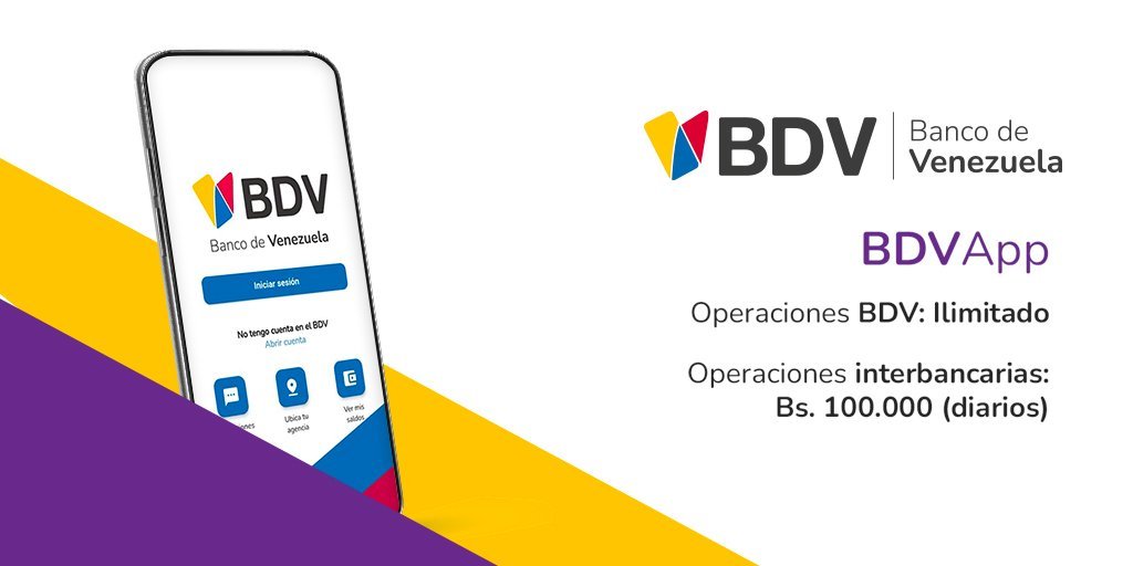 BcodeVenezuela's tweet photo. #BDVInforma 📢 || Aumentamos el límite transaccional de nuestra #BDVApp para que realices tus pago de manera cómoda y segura 📲

Porque para el Banco de Venezuela,    
el mayor valor eres tú ❤️ https://t.co/pCgjClhCur