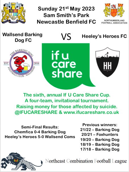 CupIucs's tweet image. 🔜 🏆 💚

@IFUCARESHARE 
@FcBarkingdog 
@HeeleysHeroes 
@NBFC_Official