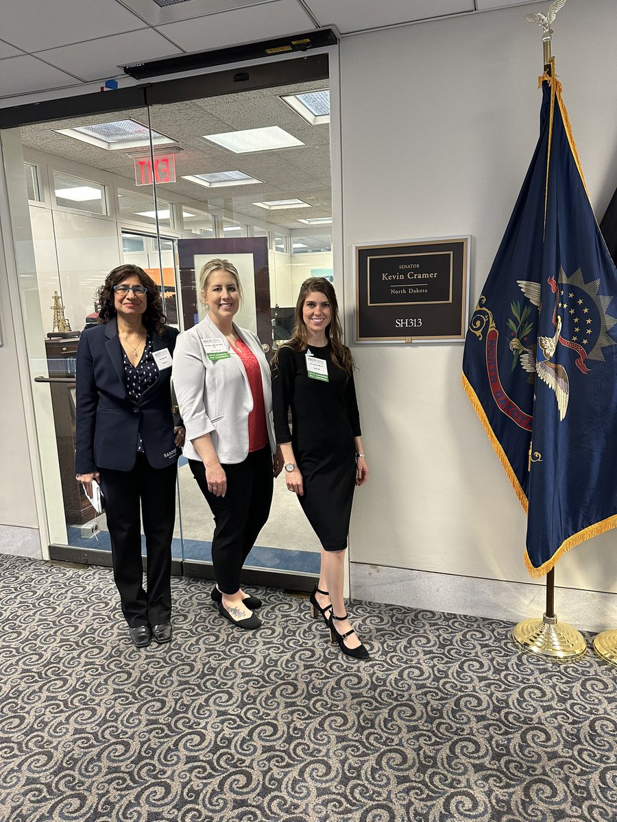 Dr. Gaba, Dr. Parish &amp; I met with staff in the office of <a href="/SenKevinCramer/">Senator Kevin Cramer</a> during the #ASCOAdvocacySummit &amp; discussed:
➡ Admin burden relief/prior authorization reform
➡ Banning copay accumulator programs
➡ Sustainable cancer research funding

THANK YOU for your ongoing support!