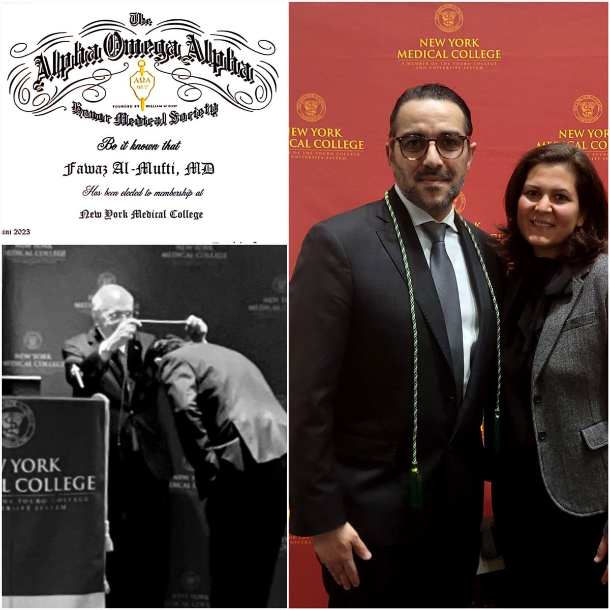 almuftifawaz's tweet photo. Overwhelmed w gratitude for being inducted into the @AOA_society, where excellence meets humility.
Honored to be recognized for academic excellence & mentorship by my @nymedcollege students & Grateful to my mentors, colleagues, & family for their unwavering support.
#AOA #MIndex https://t.co/5g4a2MtcHe