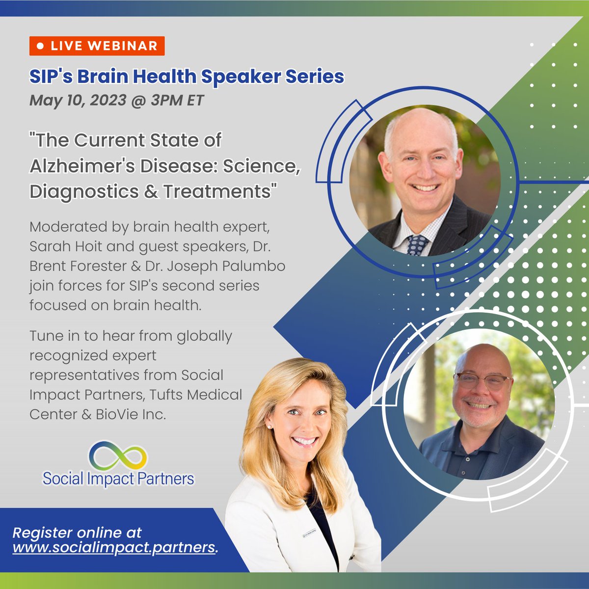 SIP_Worldwide's tweet photo. SIP's 2nd #brainhealth speaker series will be all about "The Current State of Alzheimer's Disease."

Tune in #live on Wednesday, March 10 at 3PM ET via Zoom. RSVP &amp; pre-register to attend at https://t.co/4eVlTkIma9. https://t.co/yD7AkwUekD