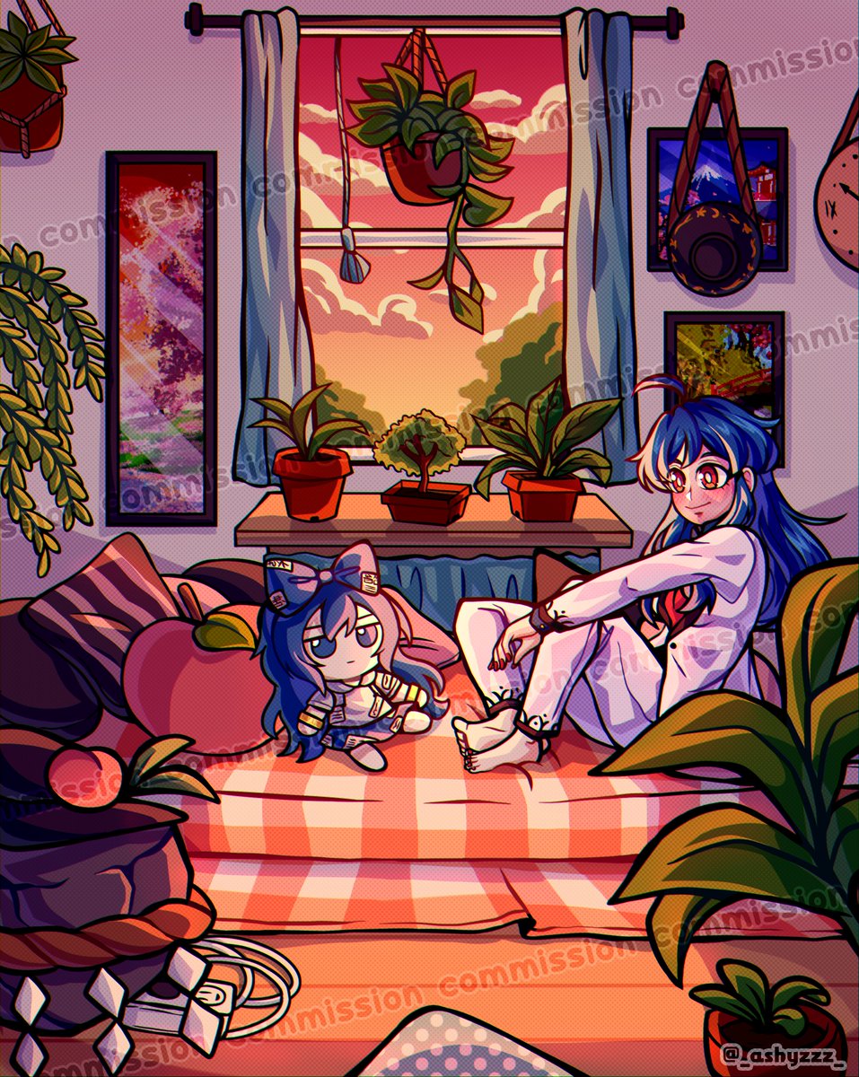 Commission for <a href="/hyperfloyd/">Hyper</a> !
Tenshi and fumo Shion

#東方Project #touhou