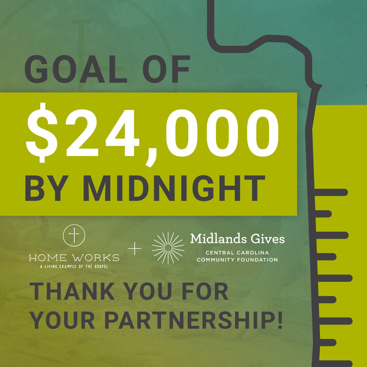 Happening RIGHT NOW! We have $5,000 more to go before we reach our new goal of $24,000 today during Midlands Gives! Can you help us reach it before midnight tonight?! Donate to our mission now using the link below. #midlandsgives #investforimpact midlandsgives.org/homeworksofame…