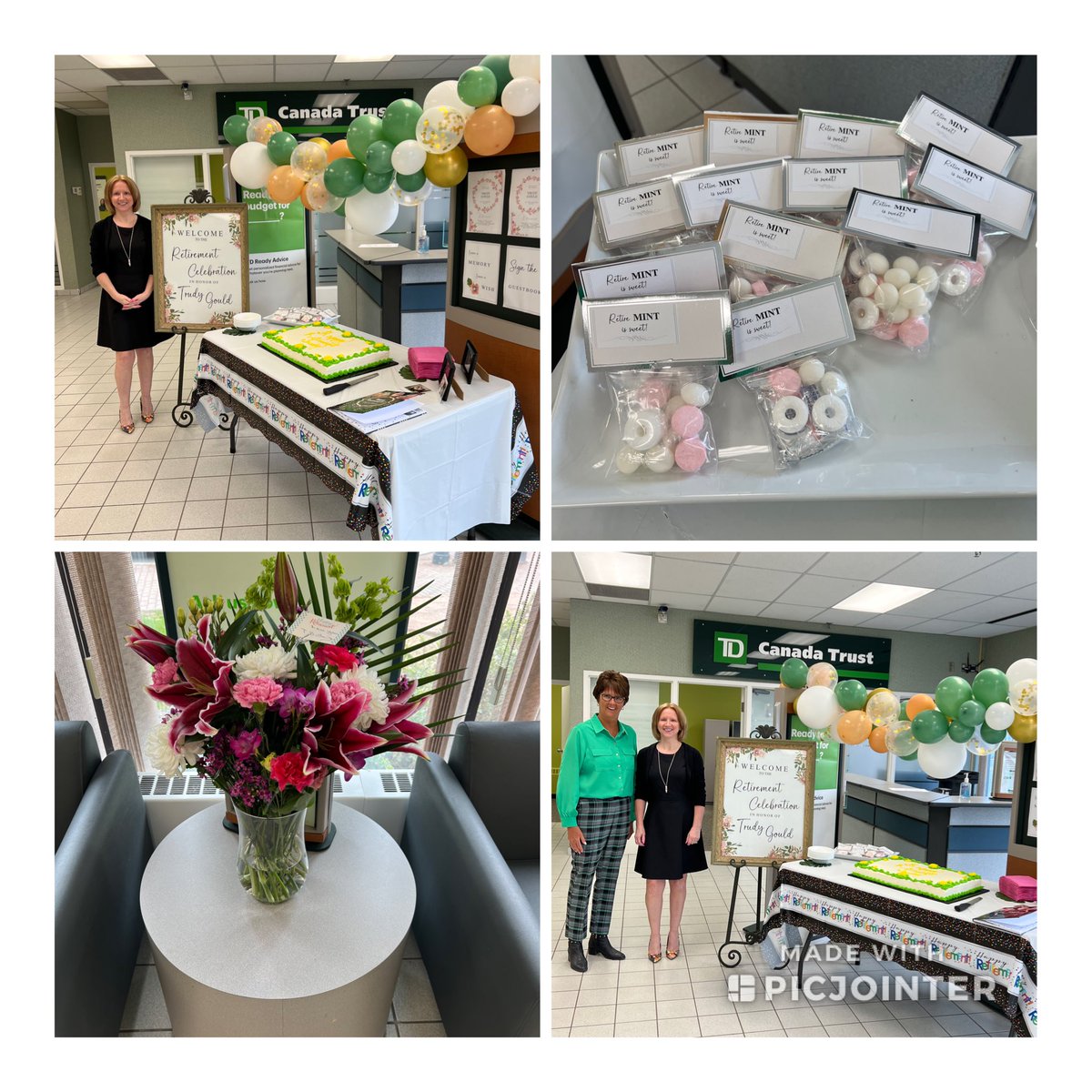 Today we celebrate Trudy on her last day with TD after a successful 36 year career with Team Amherst.   We will miss you and wish you much happiness as you start this new chapter #retirement ⁦@DylanTufford_TD⁩