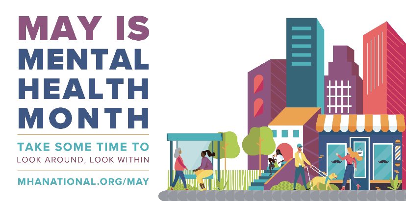 MAY IS MENTAL HEALTH MONTH! This #MentalHealthAwarenessMonth, challenge yourself to examine your world and how it can affect your overall health. Look around, look within – from your neighborhood to genetics, many factors come into play when it comes to your mental health.