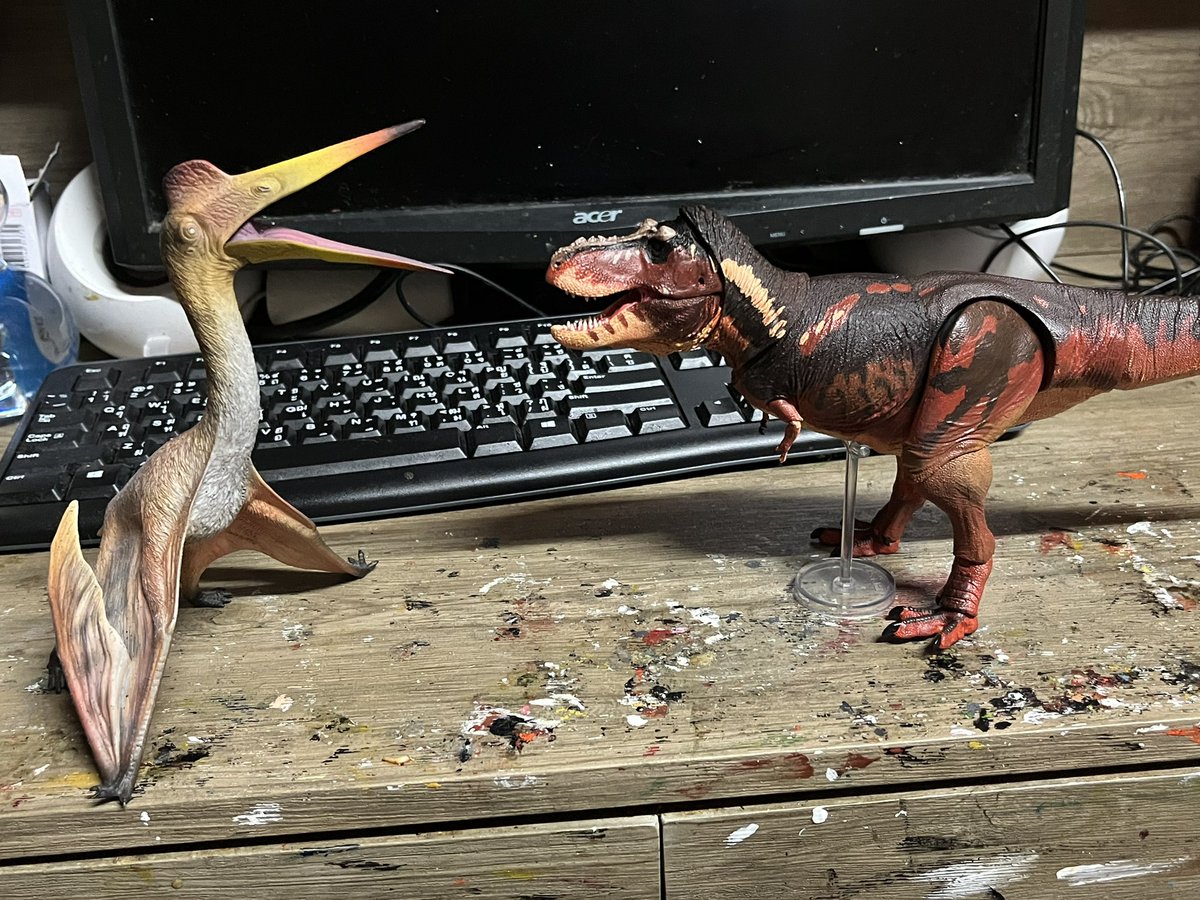 ChangXarm's tweet photo. The #PrehistoricPlanet2 scene but  my figure version…. https://t.co/P7F5ykWbpO