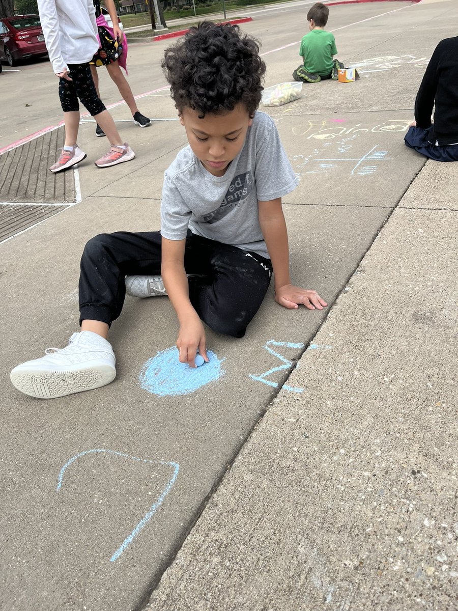 All fun things are happening in Art. Our first graders got to experience with Shadow Art outside, our 4th graders made clay looms and practiced weaving on them, and our 3rd graders painted pottery.