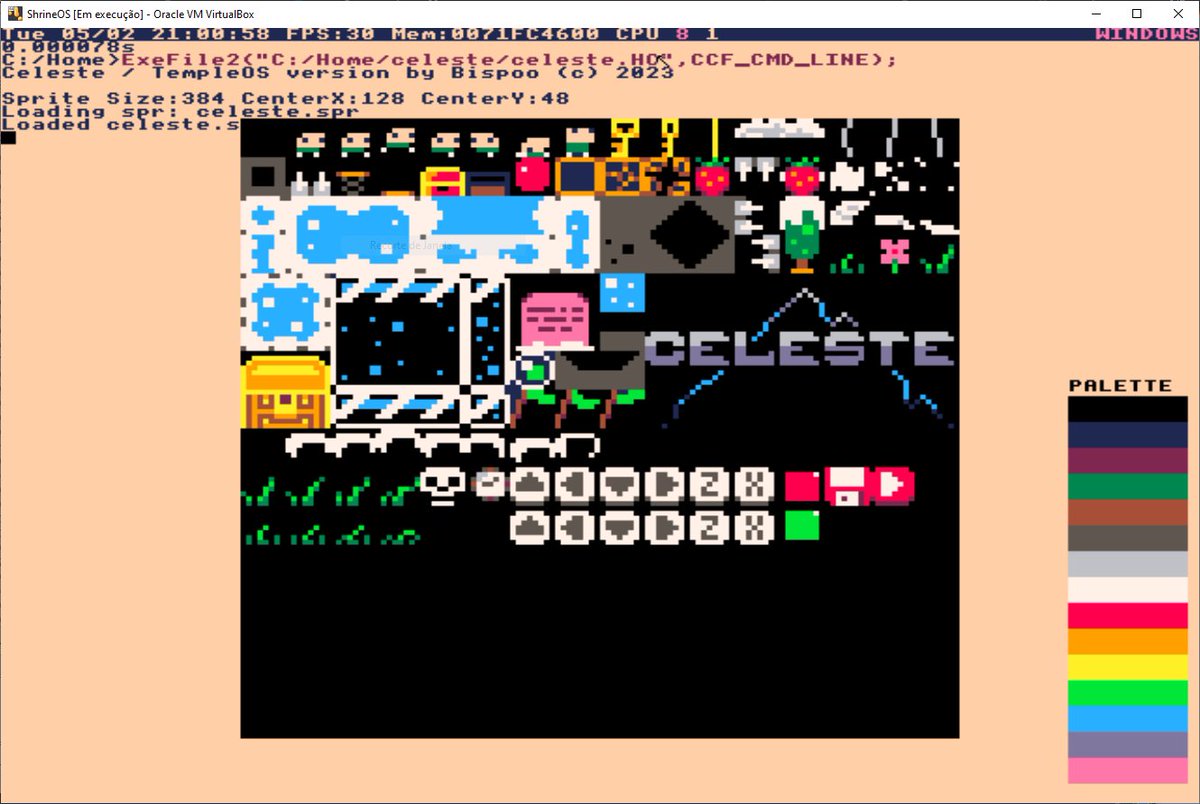 NOPtheJMP's tweet photo. #gamedev #templeOS #holyC https://t.co/yXkWPvznyx