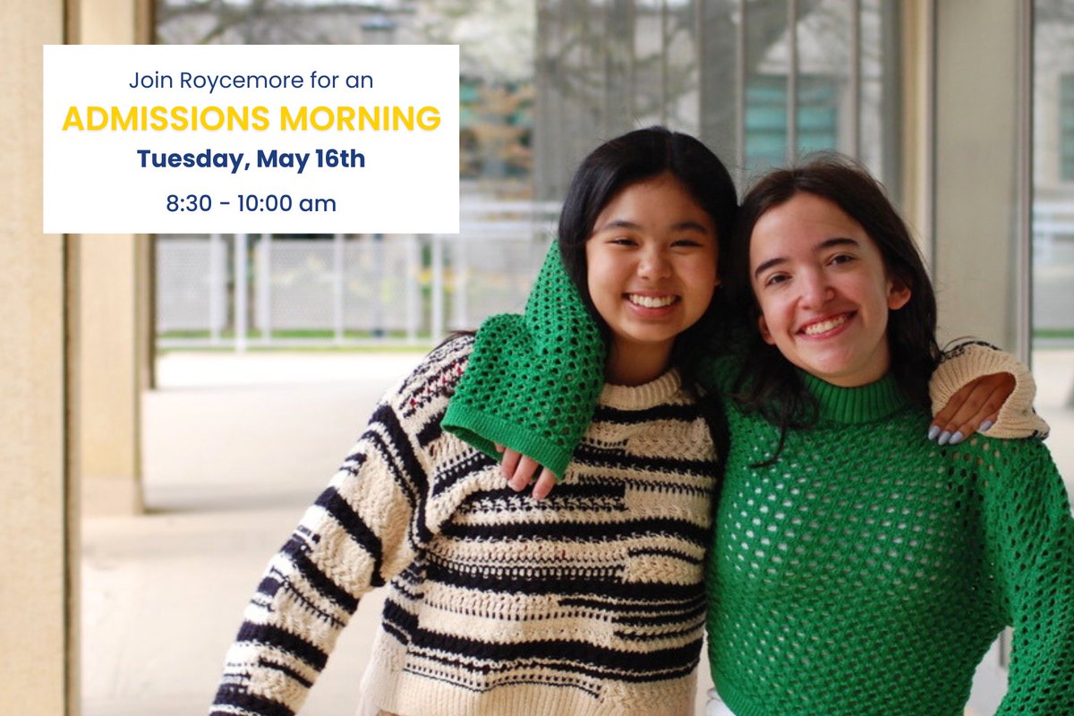 Curious about our high school experience? We can’t wait to show you everything <a href="/Roycemore/">Roycemore School</a> has to offer, from small class sizes that ensure specialized attention from teachers to a vibrant student community of scholars, artists &amp;  athletes!

Register now:
roycemoreschool.org/admissions/eve…