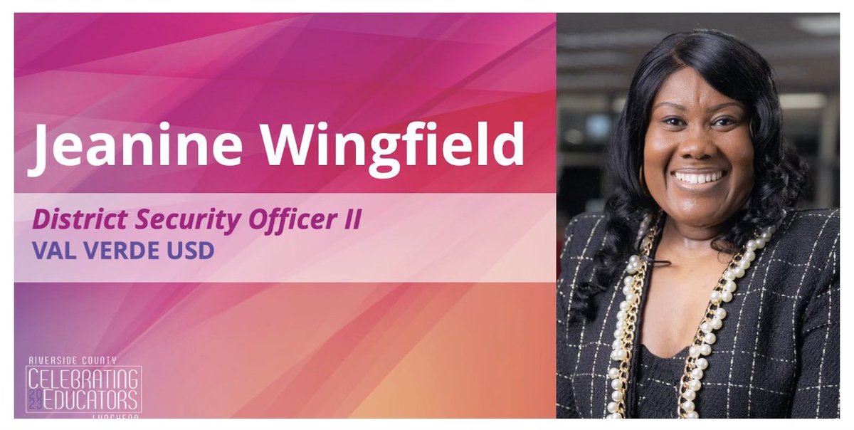 We would once again like to congratulate our very own Jeanine Wingfield for being the 2023 Riverside County Classified Employee of the Year! Thank you for putting our students first and for always having a positive attitude ! You deserve this and more.