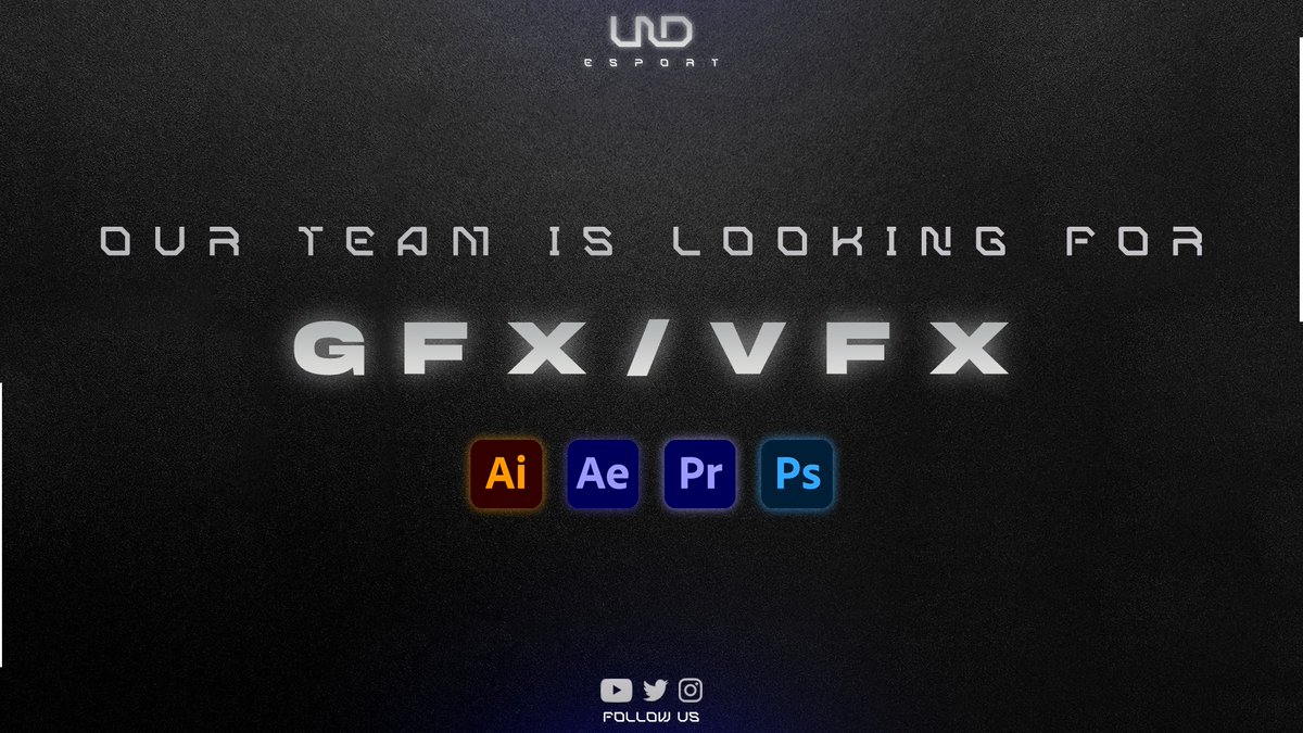 We are officially looking for Gfx/Vfx to recruit them 📢

For more information Dm us !

#LNDUP