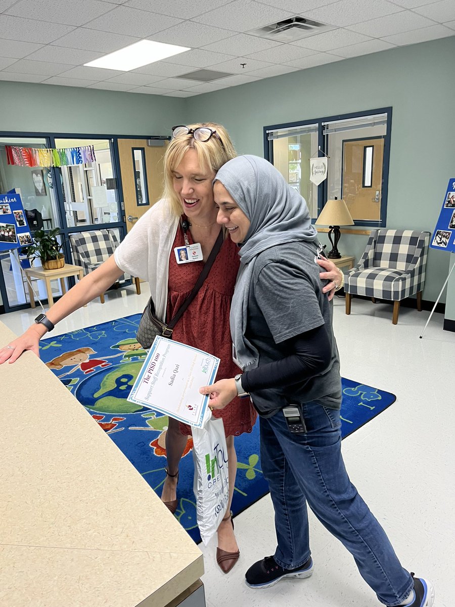 We must take the time to give a huge shoutout and congratulations to Mrs. Sadia Qazi for being the recipient of the PISD 100 Support Staff Award. Mrs. Qazi goes above and beyond her daily job expectations and we are so thankful to have her at Harrington.