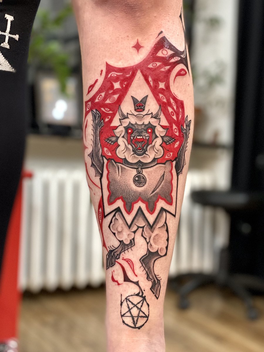 pazurmazur's tweet photo. Praise the Lamb! 🩸🐏 ✷
My clients whole leg was sacrified for this (un)godly project 👁
-
#cultofthelamb #cultofthelambfanart @cultofthelamb https://t.co/RMJvJvme9t