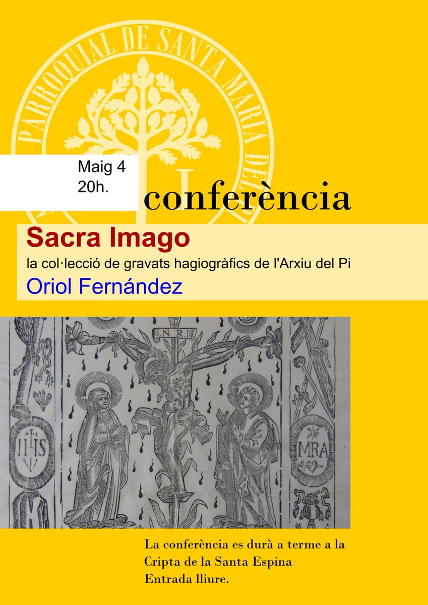 L'Arxiu del Pi conserva una col·lecció d'estampes i gravats hagiogràfics interessant, concretament sobre les devocions més tradicionals del Pi i també de la Barcelona antiga. El proper dijous l'historiador Oriol Fernández ens en farà cinc cèntims. No us ho deixeu perdre!!!