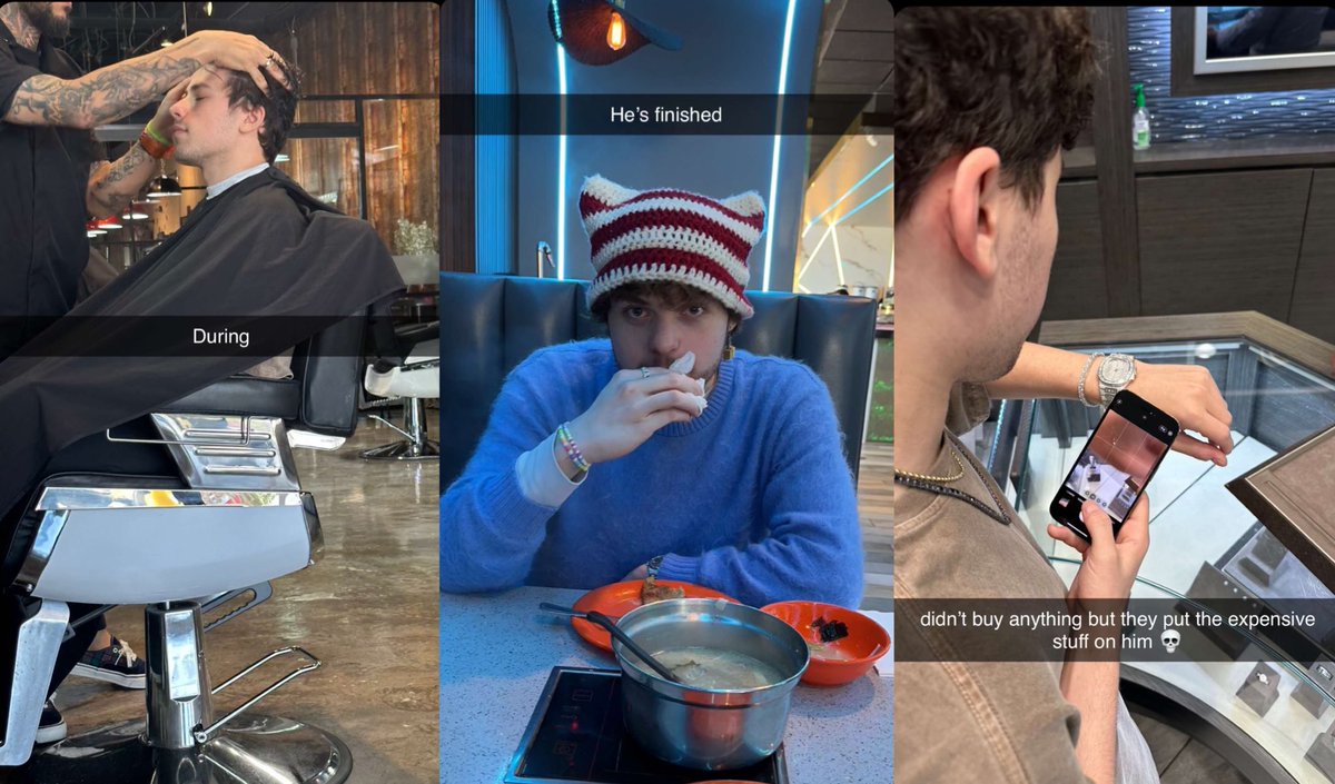 how are we supposed to feel normal knowing dream &amp; george got haircuts together, went on a hot pot date, then stopped at the jewelry store all while taking boyfriend ass pictures of each other?! LIKE HOW🧍🏽‍♂️