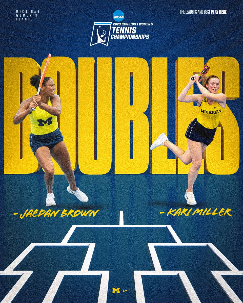 For the first time in their career, @brownjaedan and @KariMiller1125 will participate at the NCAA Doubles Championship. The pair is the No. 3 seed, securing All-America honors. More: myumi.ch/8ej9G #GoBlue