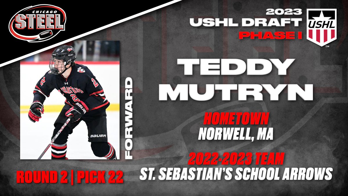 We have selected Teddy Mutryn (Round 2, #22 Overall). 

Welcome to the Steel, Teddy! 

#FeelSteel
