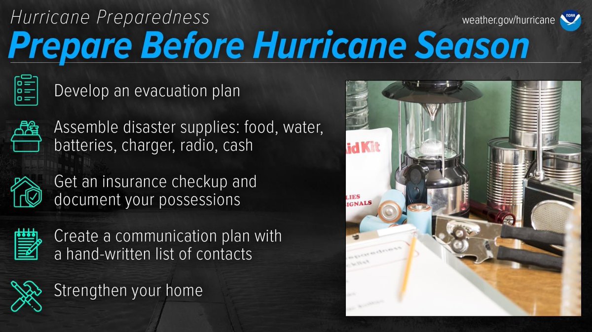 The best time to prepare for hurricanes is before hurricane season begins! It's Hurricane Preparedness Week, so we wanted to share some tips from the NOAA's National Weather Service. Pay special attention to that insurance checkup! 
#servpro #servprottown