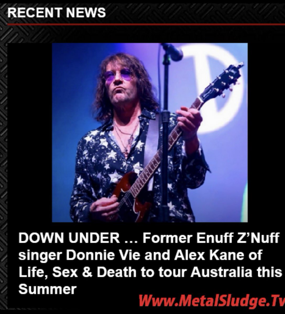 cskkdfgr's tweet photo. Read this News at Metal Sludge!
DOWN UNDER …
Former Enuff Z’Nuff singer Donnie Vie and Alex Kane of Life, Sex & Death to tour Australia this Summer
#donnievie #ezn #enuffznuff #alexkane #lifesexanddeath #sludge #chicago #newthing #metalsludge
https://t.co/kzlYMzJzhs
 https://t.co/IvFaQ5Crem