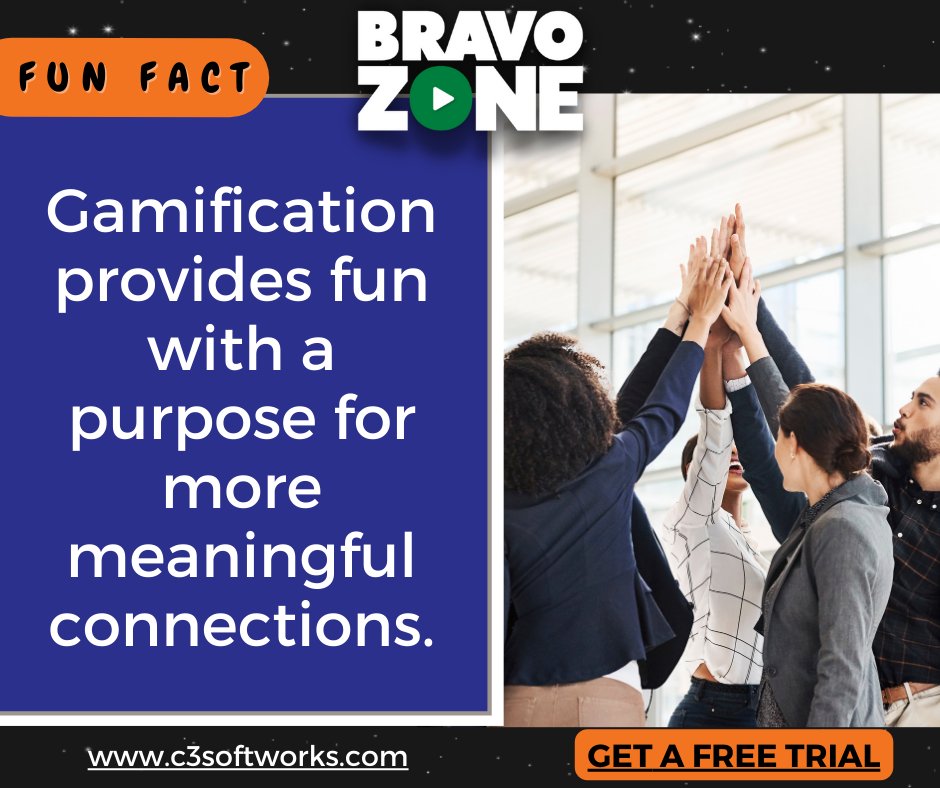 #trainingtuesday tip from the BRAVOZONE on the #gamificationoflearning. Visit our website for more information and free trial: c3softworks.com
