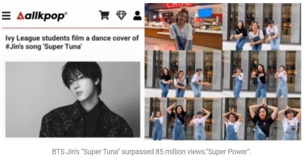 hourjinnie's tweet photo. "Super Tuna," which was released in December 2021 for Jin's birthday, drew explosive attention by surpassing 10 million views within a day of its release, and was the first BTS solo song to top the popular video for 16 consecutive days."
📌 https://t.co/X5JXbcgCP1 https://t.co/4LrJGz3bMq