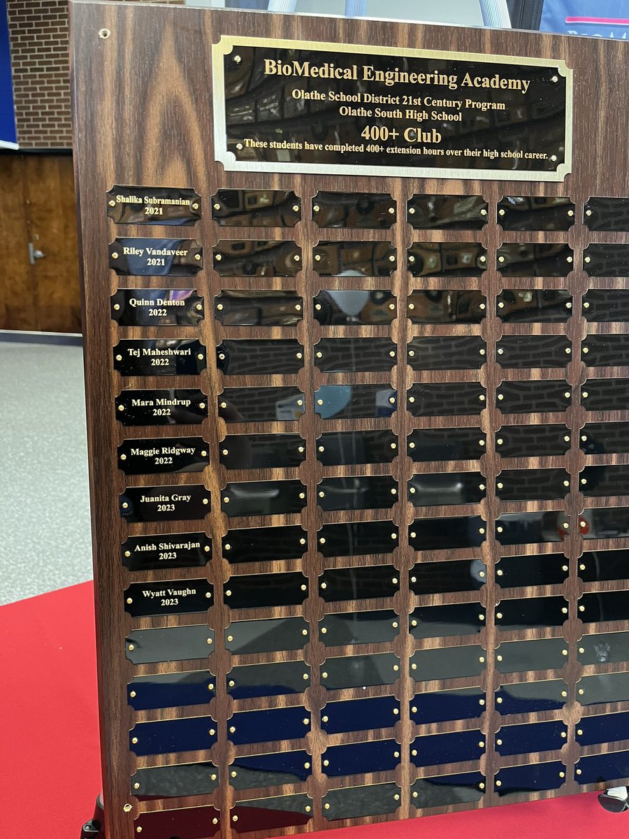OlatheBIOeng's tweet photo. They came to us 4 years ago… stayed committed, and finished strong. Their names are now etched in the history books. Congratulations seniors! We are so incredibly proud of you and all your hard work! @Olathe21st @OlatheSouthHS https://t.co/9wCOCvIfUf
