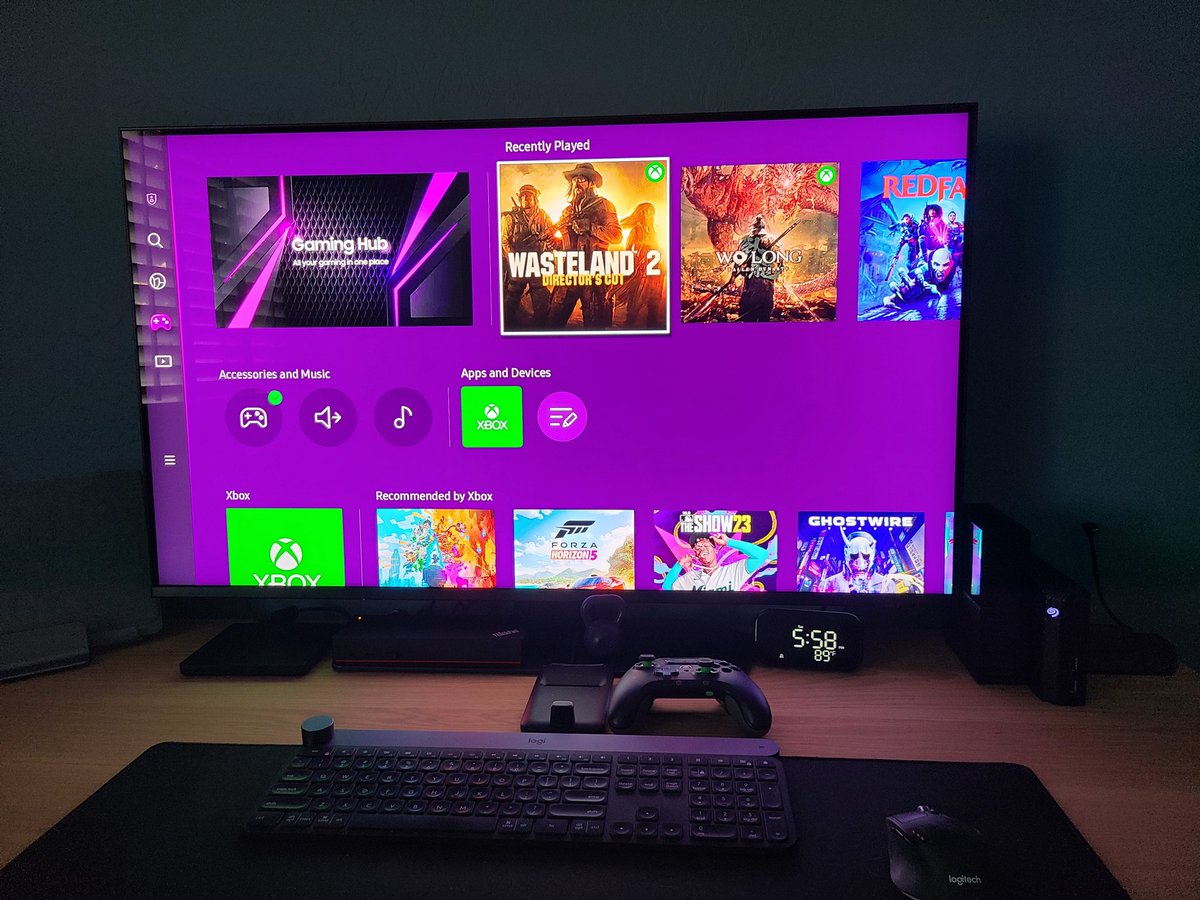 New work from home setup with my Samsung QN90C.  When I need a break I can play some games with the built in cloud gaming apps.

#XboxGamePass #Xbox #samsungtvspring2023insiders #Samsung