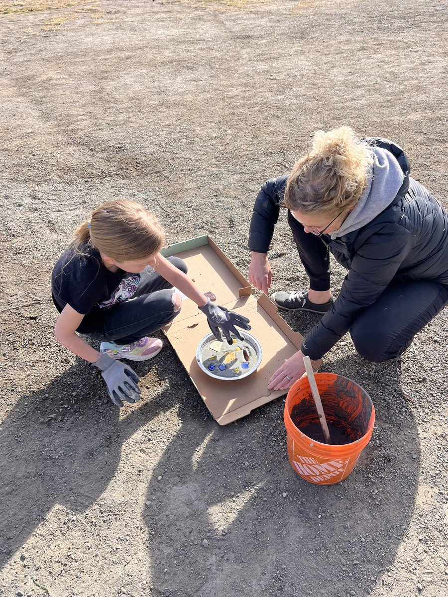 kldavis13's tweet photo. Awesome day when a student tells you that “Today was her best day of school all year!”  Students loved making stepping stones with SD27 ADST kits and showed creativity and passion for their projects. @SD27_ADST 
#handsonlearning https://t.co/lPew1p1ClO