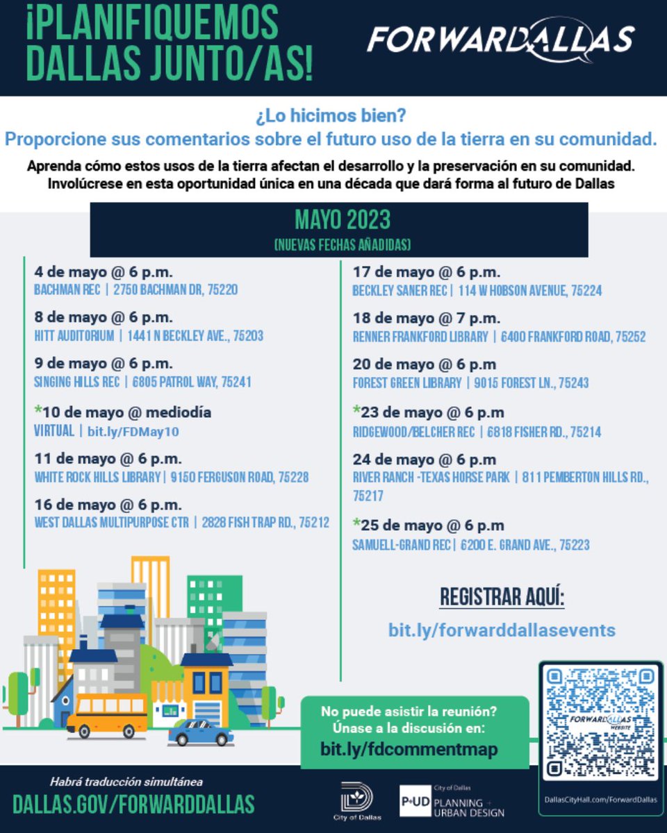 dallasfreepress's tweet image. Have a Say in Your Community's Future, attend the Forward Dallas community meetings.
#forwarddallas #planwithpud #dallas @dallasplanud