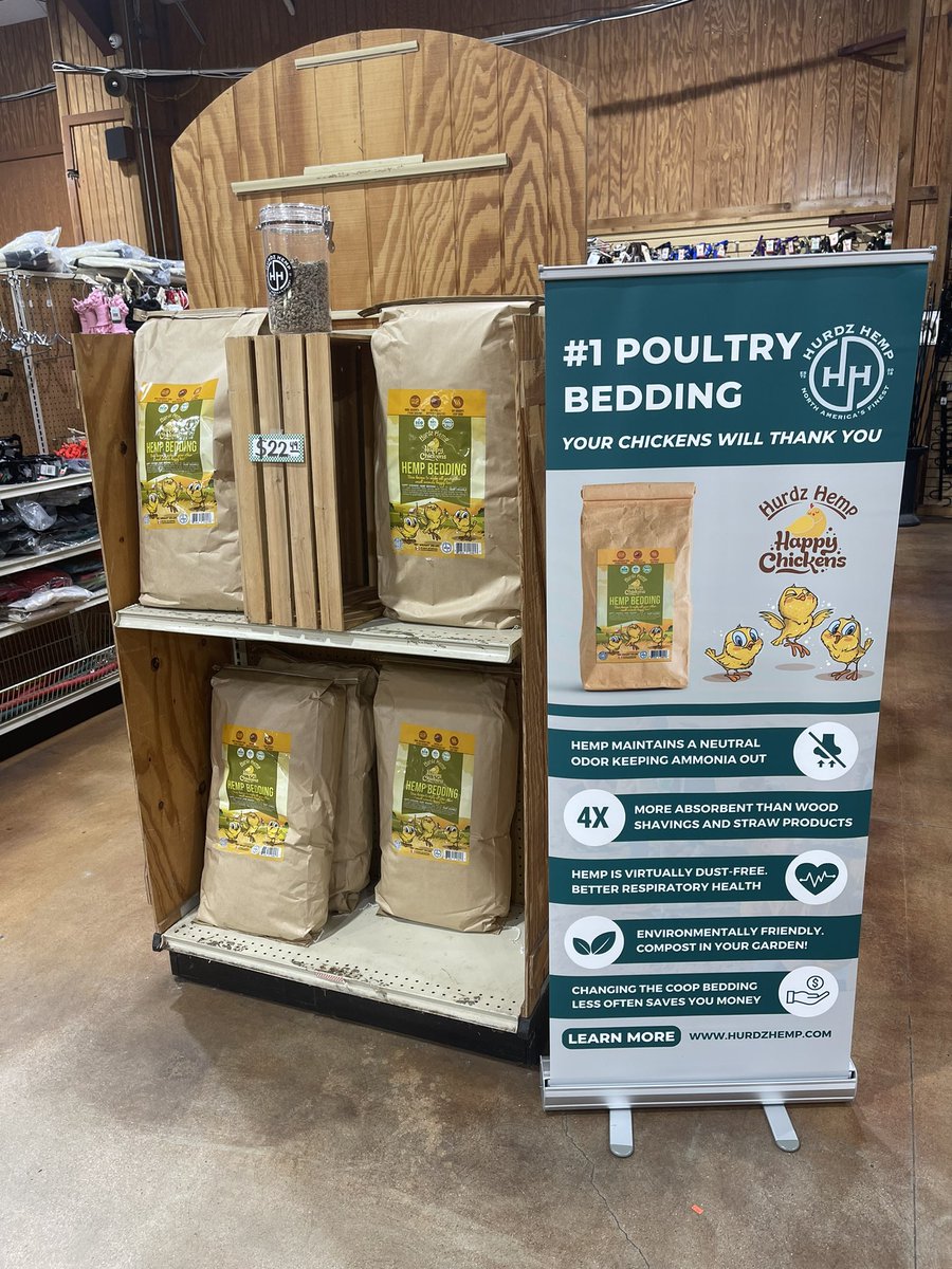 Hurdz Hemp did not forget the chickens❤️ Healthy powerful hemp crumble for your flock. Available @redbarnfeedandsupply 
#chickens #hempchickenbedding #sustainable