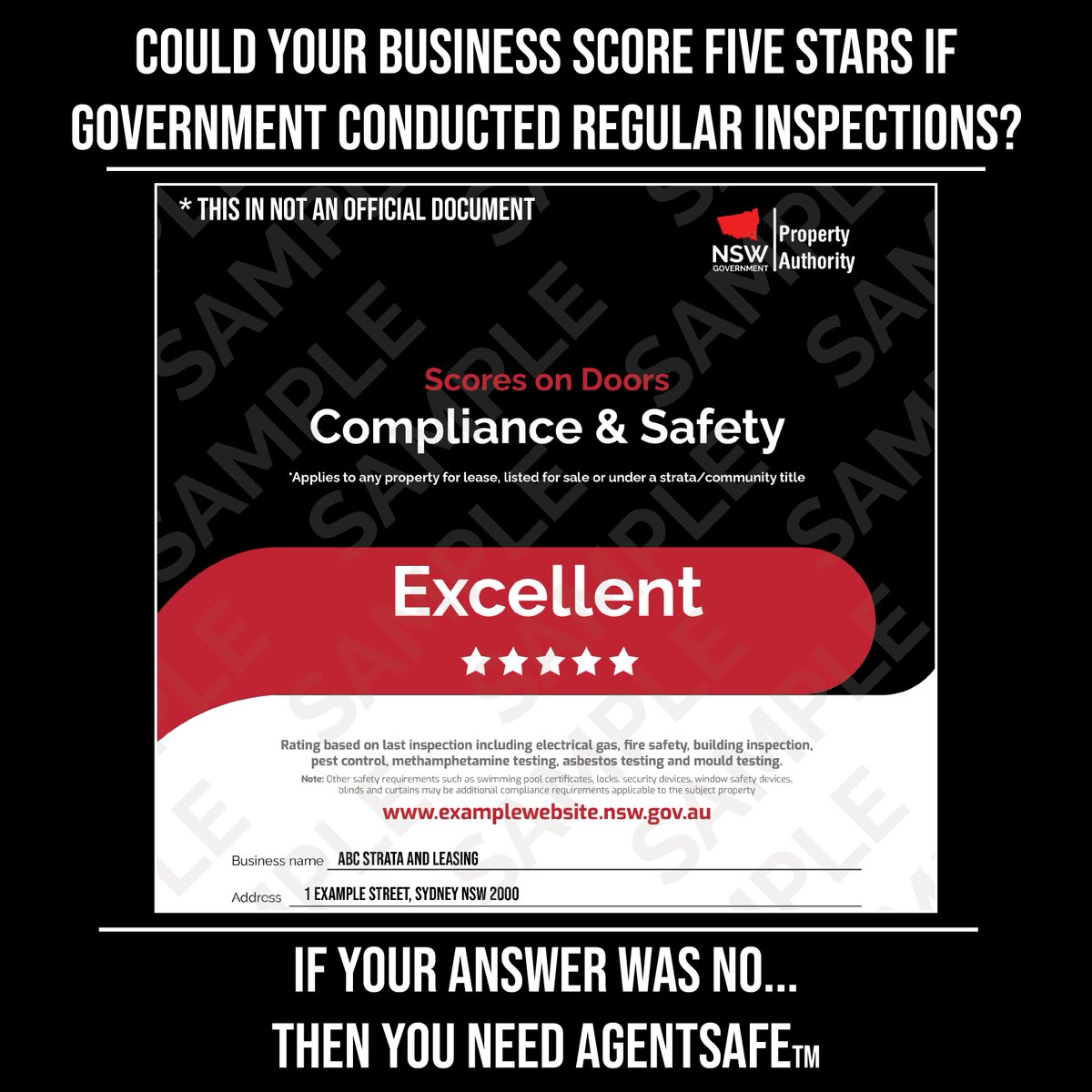 If this new compliance requirement came into force tomorrow, how would your property agency cope with carrying out and arranging some of these inspections before charging fees or expenses?

Here is a sample of what may be the future of real estate inspections. <a href="/justthink1/">Just Think Property</a>