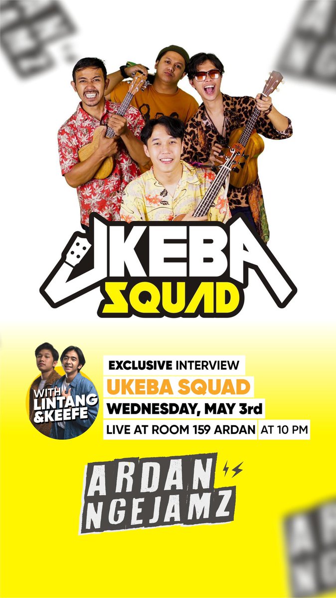 ukebasquad's tweet photo. MALAM INI! #ukeshow di @ardanradio NGEJAMZ, yang mau dateng langsung boleh banget, yang mau dengerin di radio juga boleh ๐ #ukebasquad #ukeba https://t.co/ayDjRo7sOk
