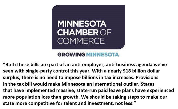 MCC_DLoon's tweet image. Tonight, the Minnesota House and Senate passed two bills that will make Minnesota a less competitive place for talent and investment. #mnleg @MN_Chamber @MNChamExecs 
Read my full statement: