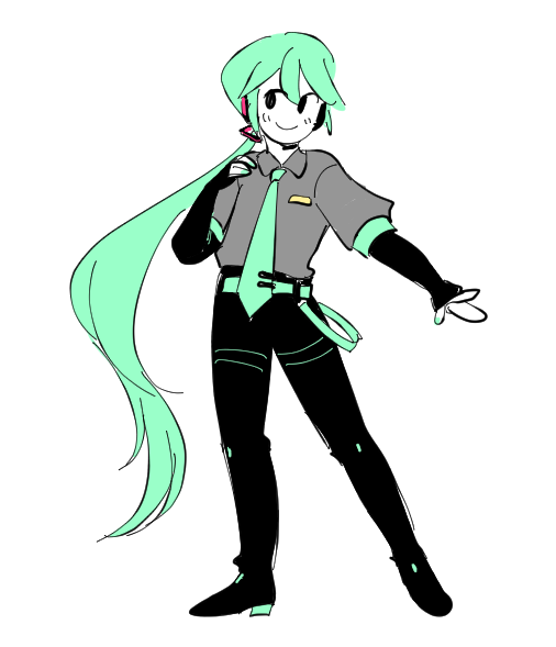 初音ミク 「i have a whole batch of mikuo designs in」|riceのイラスト