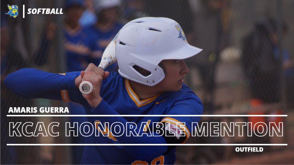 Amaris Guerra 

KCAC Outfield 
Honorable Mention

.369 AVG
.481 OBP
.462 SLG
4 2B
7 RBI
5 SB
22 Runs Scored

#Swedes #RockarStockar