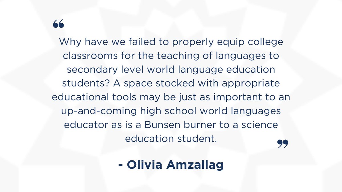 Language educator, Olivia Amzallag, talks about the simulated classroom in her recent TLE article. Read more in the latest issue of TLE: bit.ly/2QNKo3w 
#TuesdayTLE
