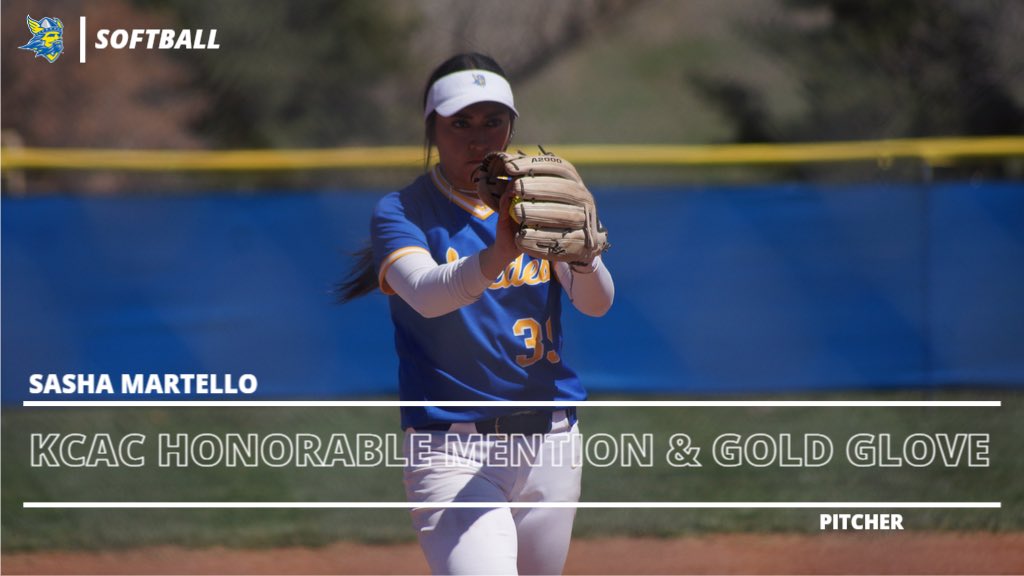 Sasha Martello (<a href="/SashaMartello/">Sasha Martello</a>)

KCAC Pitcher Honorable Mention &amp; Gold Glove Award Winner

7 Wins
1 Save
6 CG
65 K
3.40 ERA

Fielding:
1.000 Fielding %

#Swedes #RockarStockar