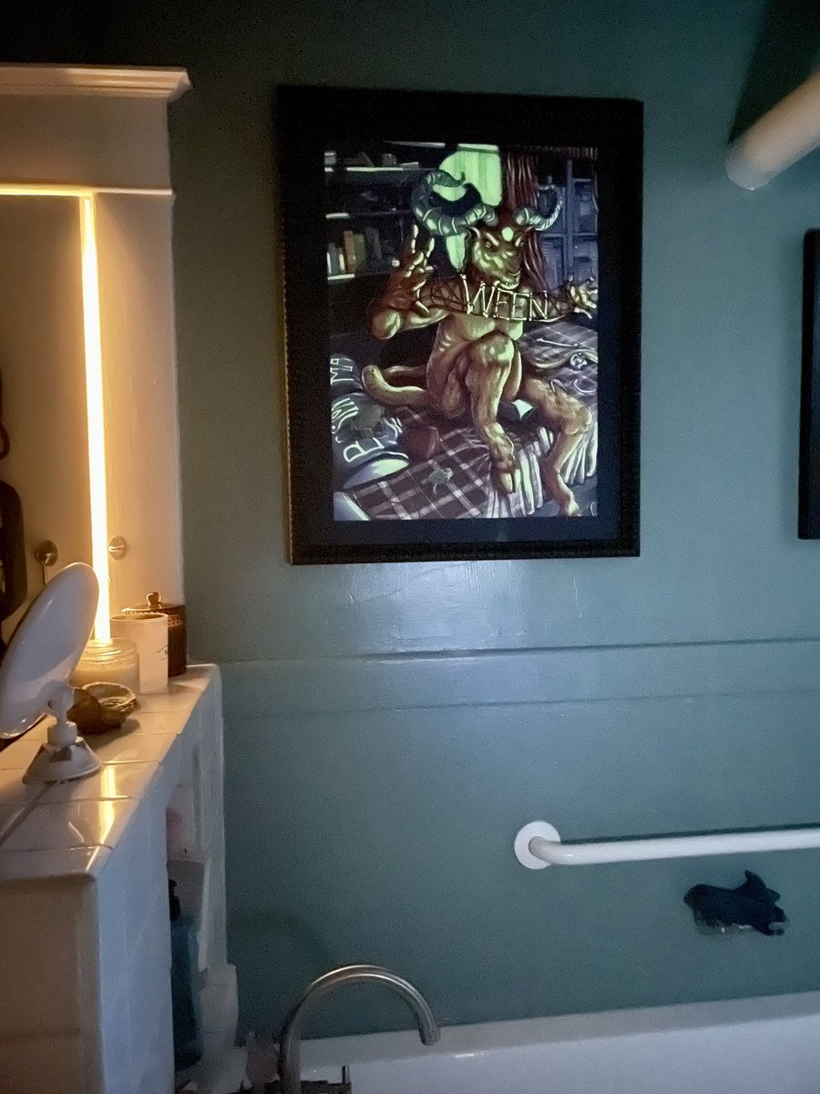 ikofish's tweet photo. If you don’t have a glow in the dark Ween poster over your bathtub what are you even doing with your life. https://t.co/ApQpzr8o63