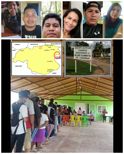 AntroCanal's tweet photo. #UnDiaComoHoy #2Mat 2021 La Comunidad de San Martin de Turumban, ejerce su derecho al voto para la escogencia del Capiyán y ViceCapitán de ese centro poblado, icono en el tema Esequibo. Observamos a Candidatos de sangre Akawaio, Arekuna y Kariña. #MiMapa https://t.co/beL1qCf5F2