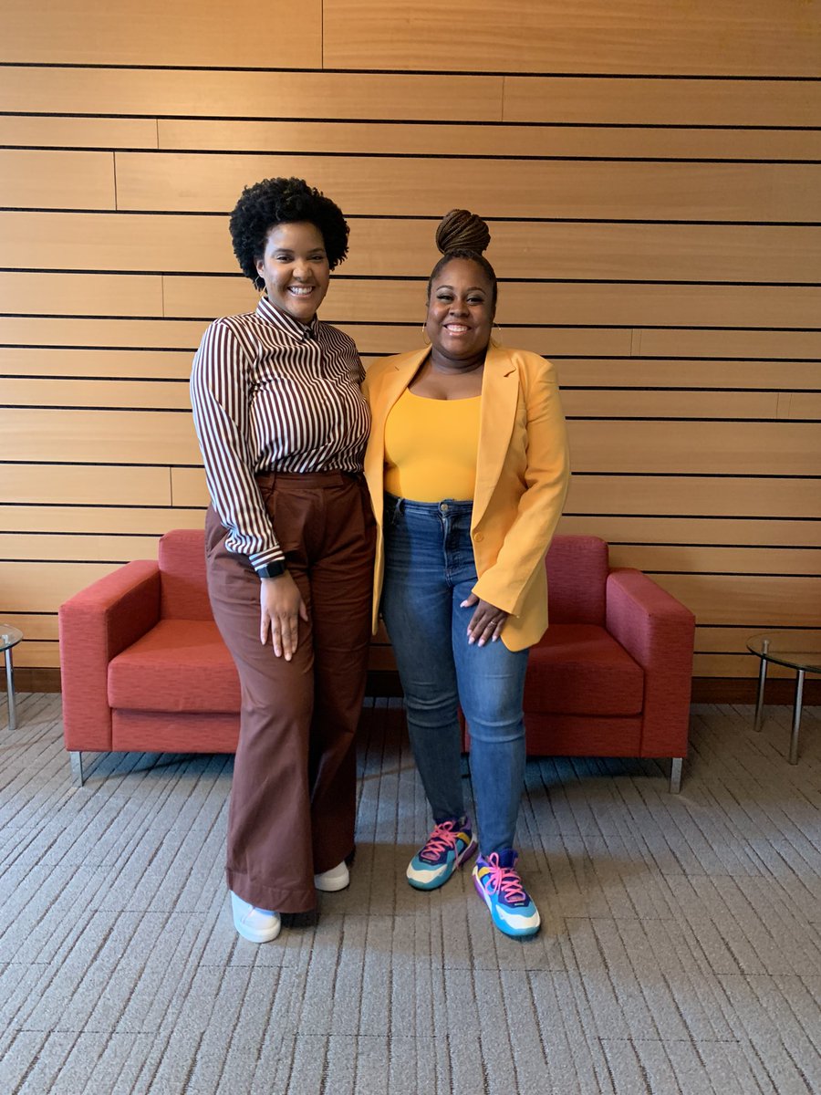 hellodfaulk's tweet photo. Look who came to town to round out her doc screening tour! So grateful to have finally connected with Dr Candace Hall @hallofacademia in person. I've been following her work for a long time &amp; we have mutuals! We were so happy to have you &amp; screen Clusterluck!  Also sneaker gang. https://t.co/a2R0qKn1Ul