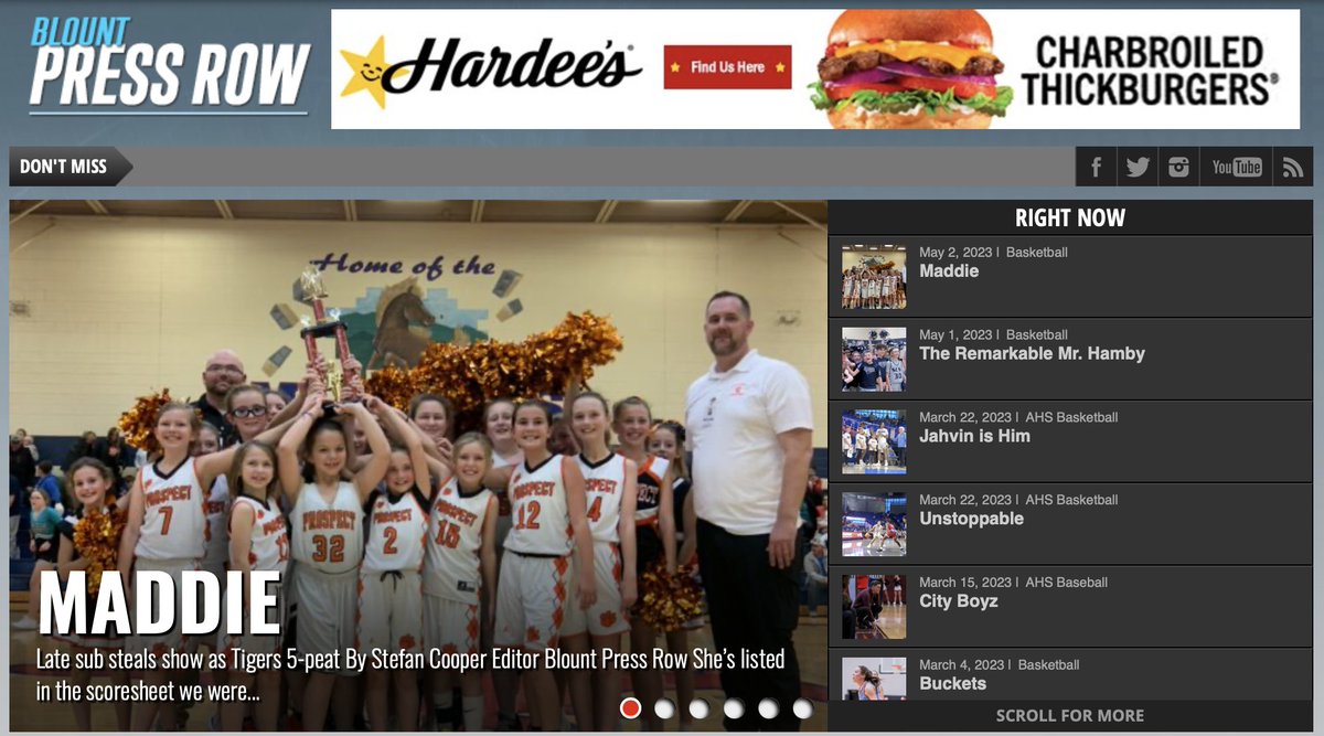 Sometimes it's all there in one, brief moment. 

Visit blountpressrow.com and click on "Maddie," our take on Prospect Elementary's fifth consecutive Blount County championship, to see what we mean.