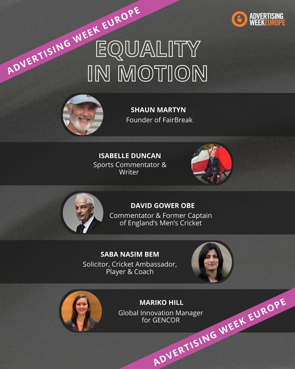 Fairbreak (@fairbreakglobal) on Twitter photo Are you joining us to discuss Equality in Motion this <a href="/advertisingweek/">Advertising Week</a>?
Learn how we create a โFairBreakโ to empower women to pursue success in their chosen endeavour
๐ 1:15 pm BST, 18/05/23
๐ Stage 1: Great Minds Stage, Picturehouse Central
๐ europe.advertisingweek.com/register/ Are you joining us to discuss Equality in Motion this <a href="/advertisingweek/">Advertising Week</a>?
Learn how we create a โFairBreakโ to empower women to pursue success in their chosen endeavour
๐ 1:15 pm BST, 18/05/23
๐ Stage 1: Great Minds Stage, Picturehouse Central
๐ europe.advertisingweek.com/register/