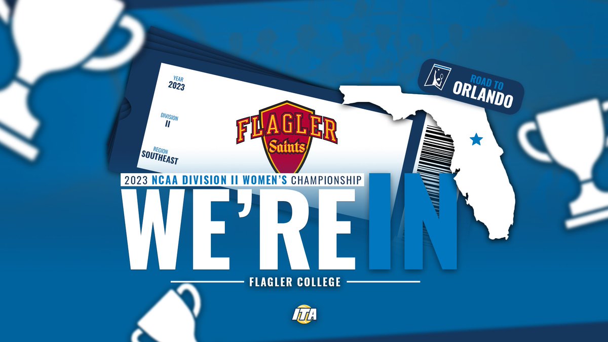 ITA_Tennis's tweet photo. The Saints Are In 🏆   

Flagler takes down Georgia College to earn its spot in the 2023 NCAA Division II Women's National Tennis Championships in Orlando!         

#WeAreCollegeTennis | #NCAATennis https://t.co/SQGcM9xwIK