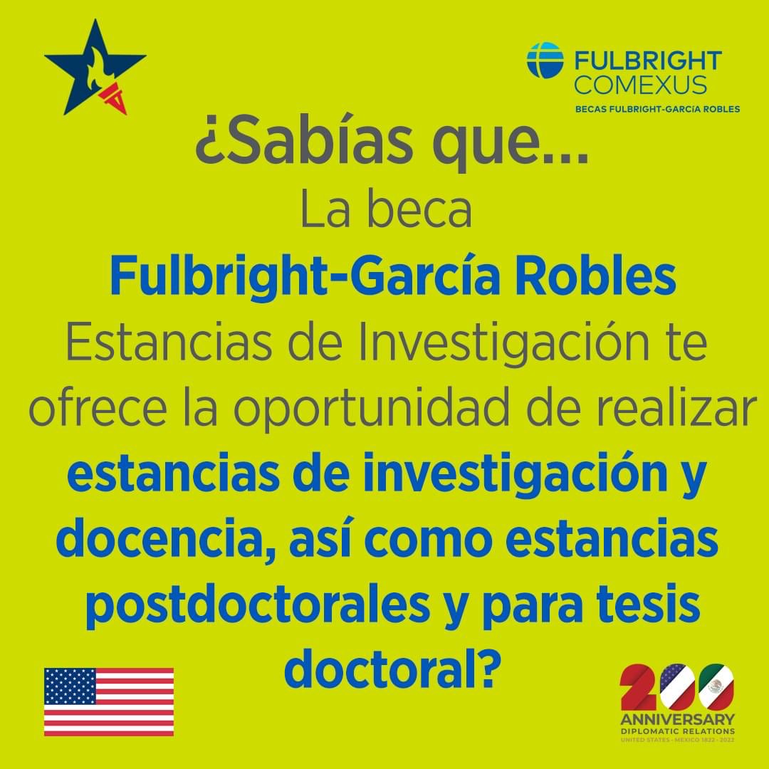 ℹ️ 📌 Únete a nuestro evento con EducationUSA Mexico este 3 de mayo. 🚻 No pierdas la oportunidad de apender más sobre las becas #FulbrightGR para 🧑‍doctorantes, doctores e investigadores mexicanxs

¡Regístrate ahora! bit.ly/FGRmay23 💻

#StudyWithUS