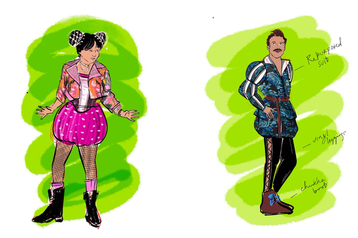 TheWing's tweet image. In 2017 NTC Grant Recipient Theatre Horizon's production of Head Over Heels, costume designer Rebecca Kanach infused the spunky, eccentric style of 1980s rock with classic Shakespearean silhouettes. #DesignDays📷