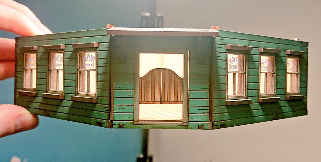 wargamer_the's tweet photo. A new level of hobby insanity reached today. Installing glazed windows on an MDF kit. #WildWest #TabletopTerrain #TabletopScenery #MDFKit https://t.co/abahxmPrHK