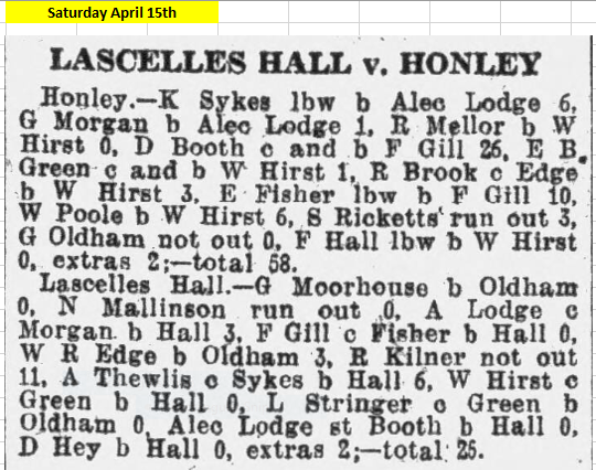 BaggersDave's tweet photo. @hall_1825 Researching my Grandad's cricket heritage &amp; this season he played for you guys, 1st season after ground was purchased, obviously a bowler's track back then https://t.co/EIX6OZKZPL