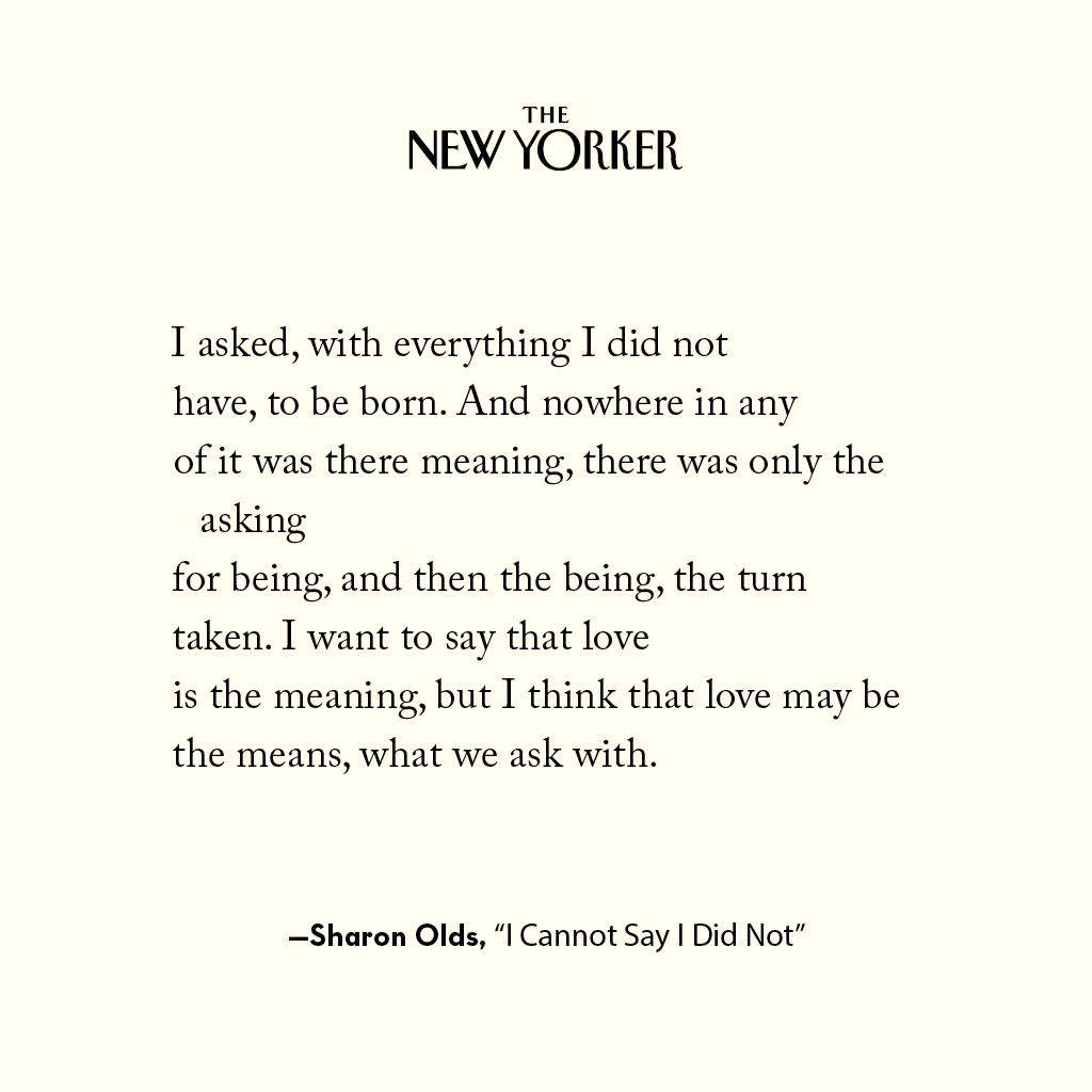 ReginaRosenfeld's tweet photo. Sharon Olds: https://t.co/q1QSqYrylR