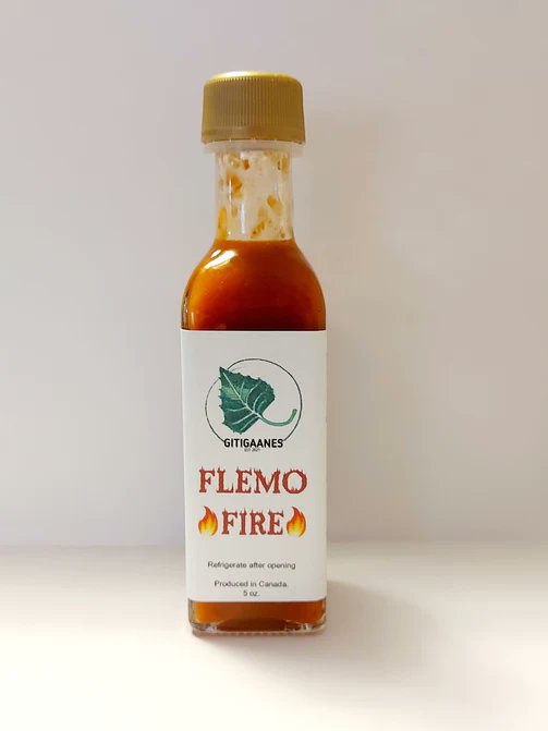 gitigaanes's tweet photo. NEW! This is a limited edition hot sauce made with a mixture of extremely hot peppers. All peppers were grown by us at Gitigaanes! 

Purchase online here: https://t.co/8bgA24eASR https://t.co/AVed1EfoiI
